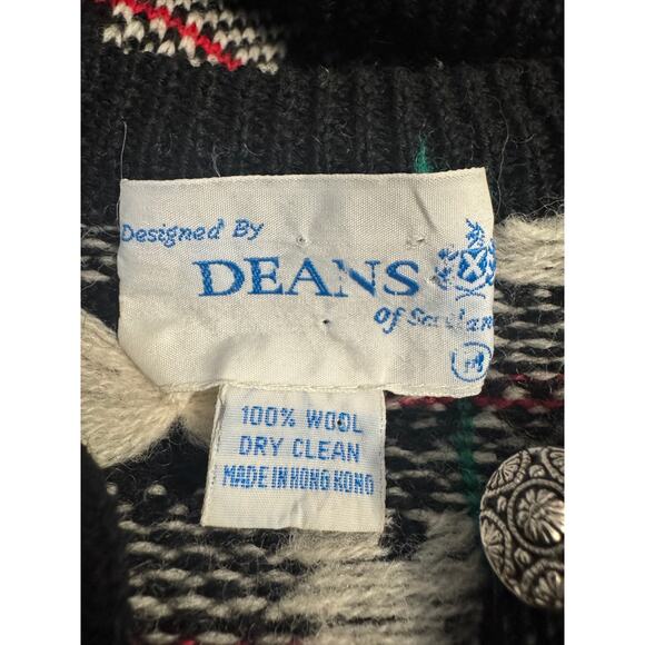 Vintage Deans of Scotland Wool Scottie Dog Sweater – Size M-Holiday Knit - Picture 5 of 6